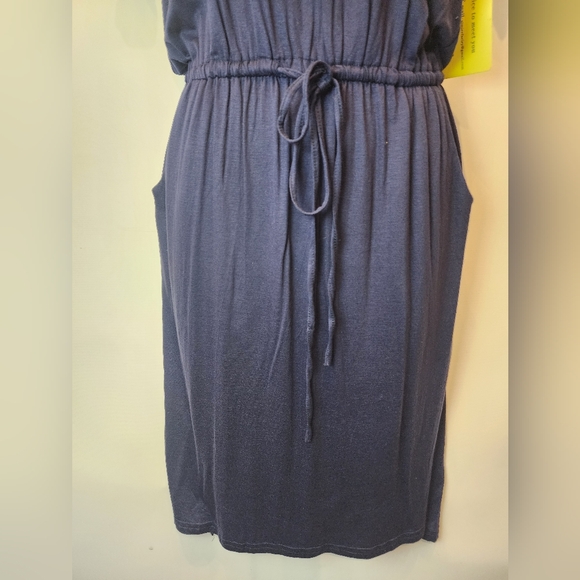 NWT New Blue Casual Dress Drawstring Waist Lightweight Dress Size S - Picture 4 of 8